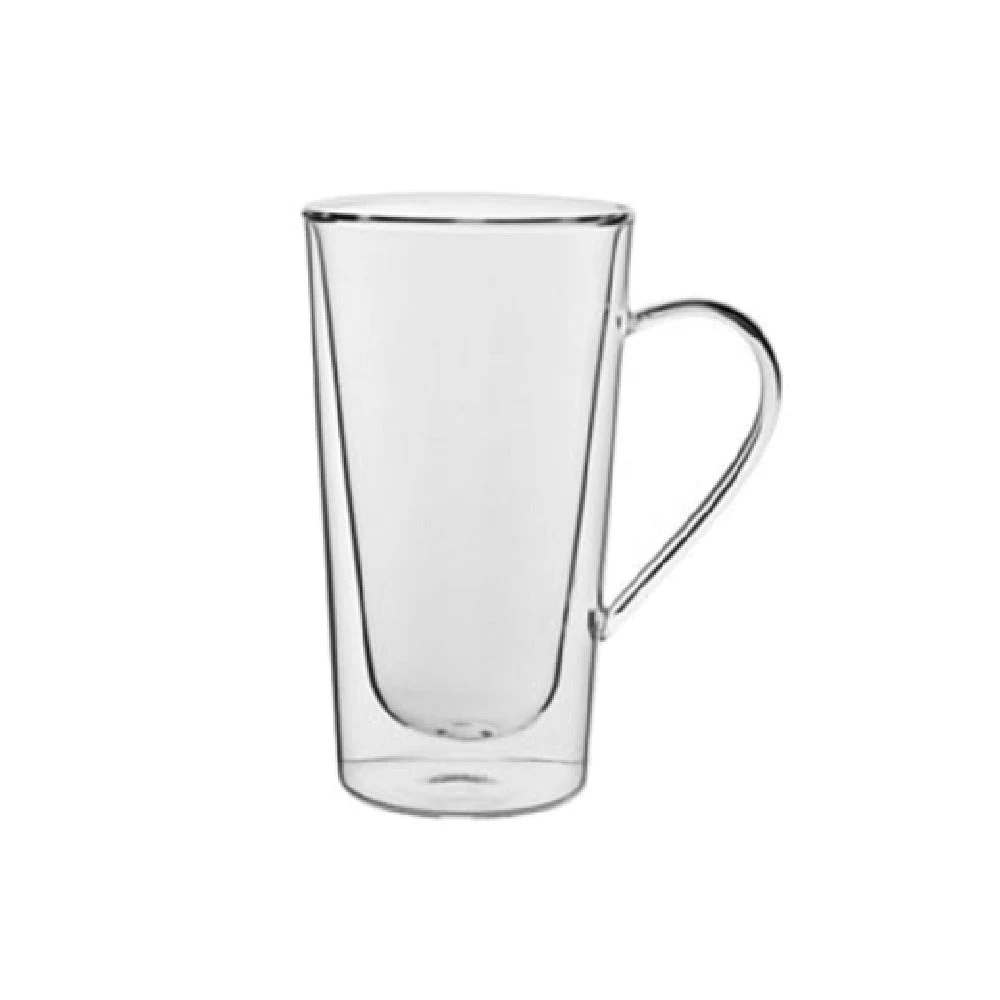 Tableware Solutions USA R90049 12 Oz Latte Glass Double-walled With Handle Packs
