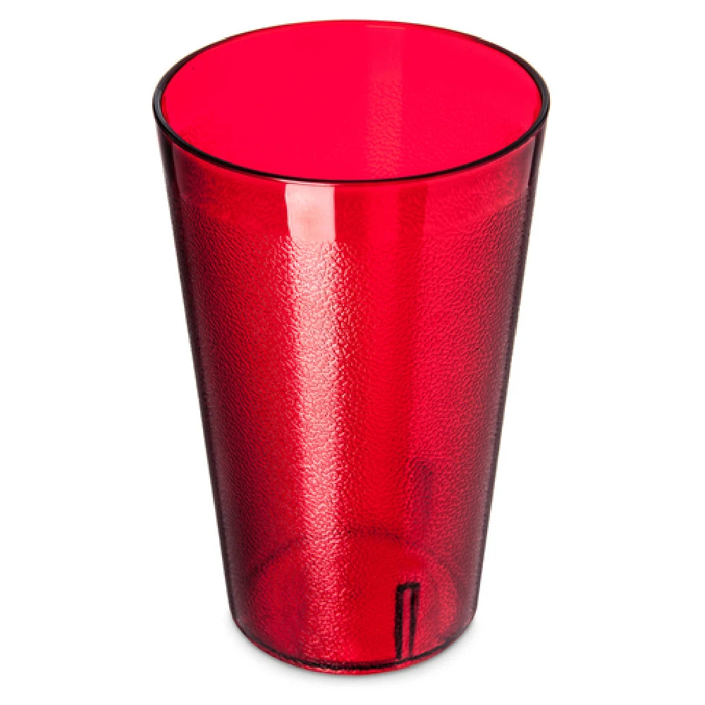 Carlisle 553210 32 Oz Stackable Tumbler Red Textured SAN Plastic - 48 Packs