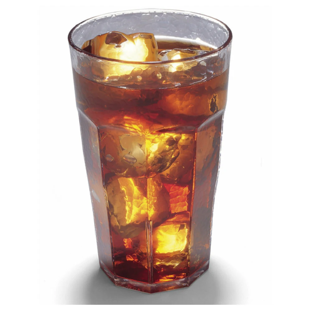 Cambro LT8152 8 Oz Clear Tumbler Hammered Texture Break-Resistant SAN Plastic