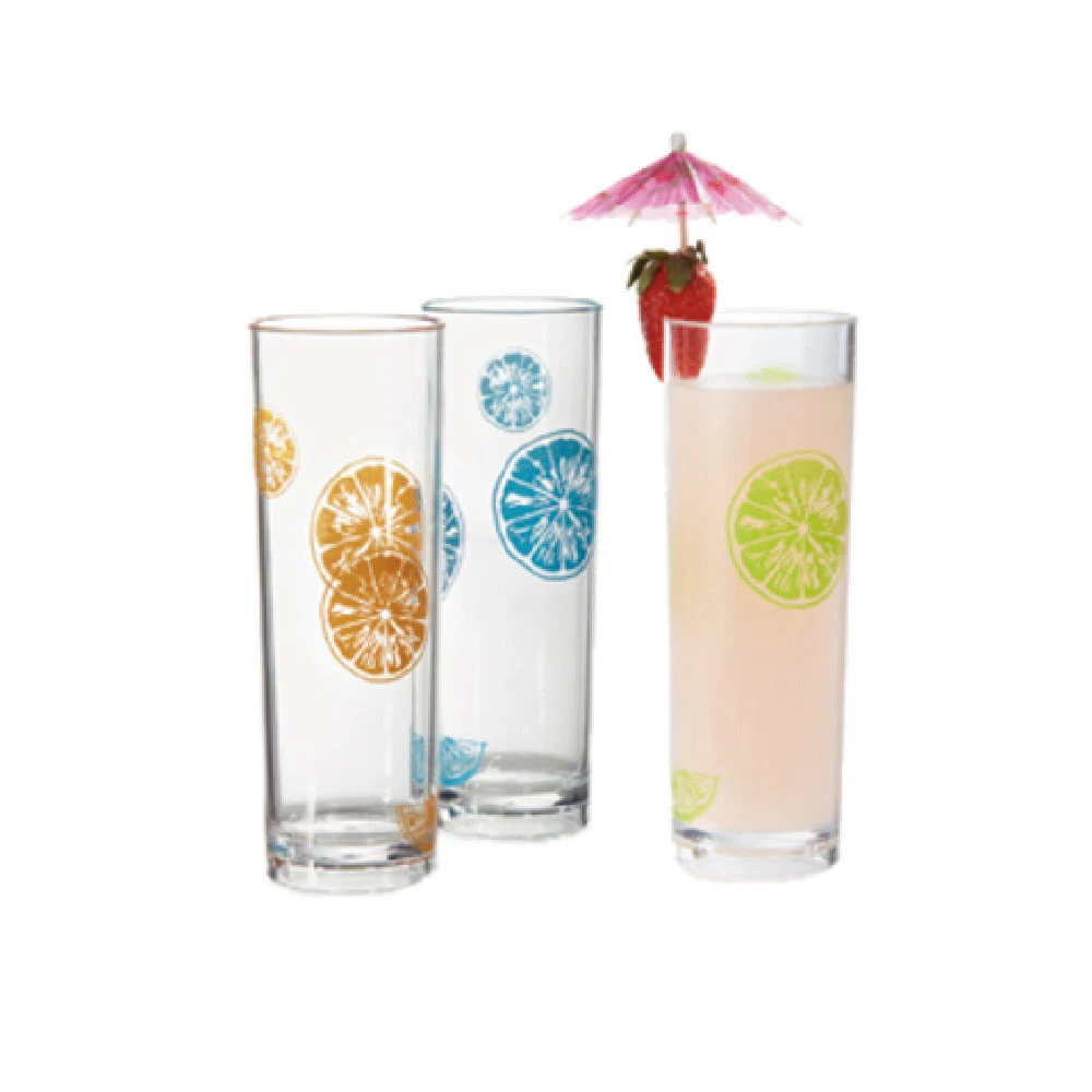 GET Enterprises H-14-1-SAN-KL 14 Oz Tom Collins Glass BPA Free Clear Plastic