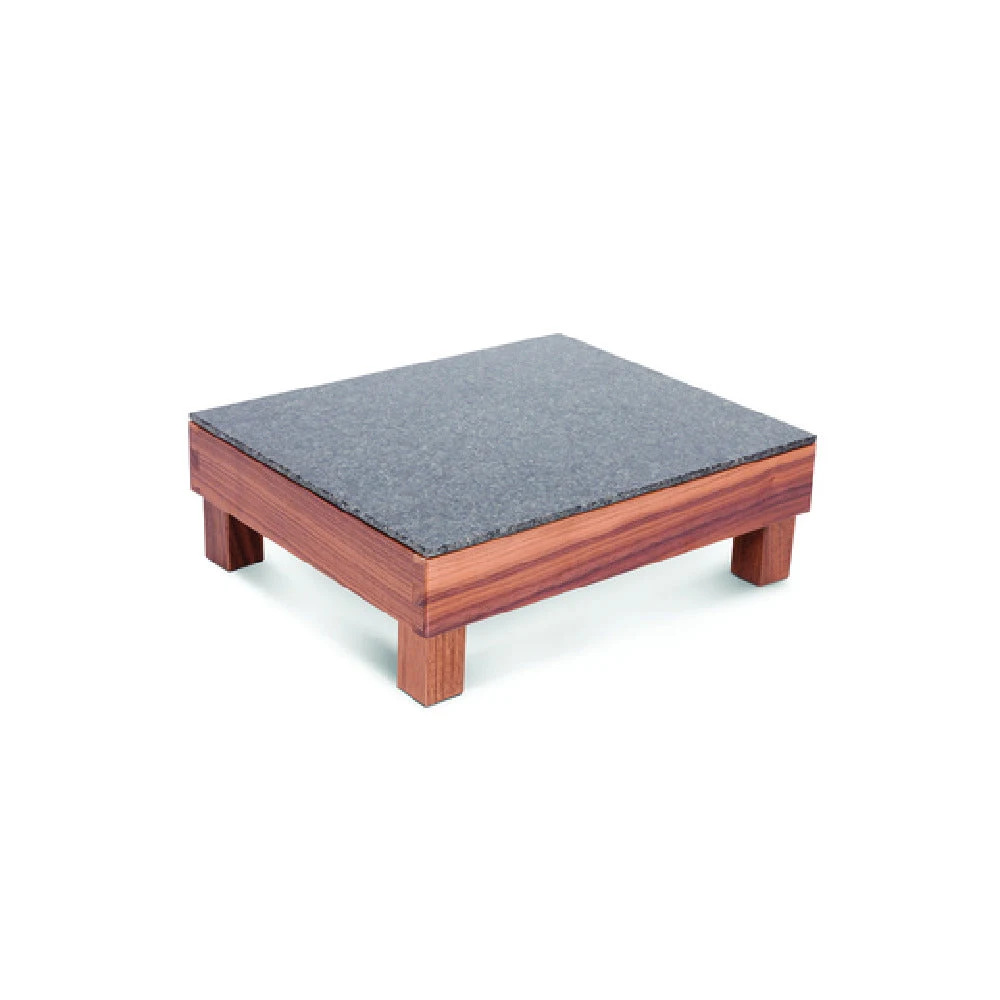 Service Ideas 15A11511 12.8 Inch Black Granite Buffet Serving Tray