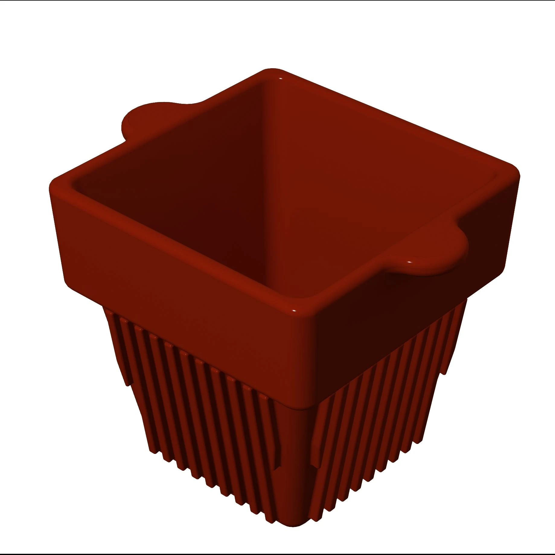 Tablecraft CW1480R 18 Oz Square Condiment Bowl Red Cast Aluminum Cold Holding