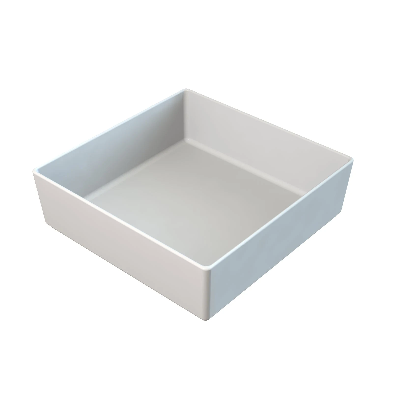 Tablecraft CW4004W 4 Quart Cold Holding Square Bowl with White Finish Aluminum