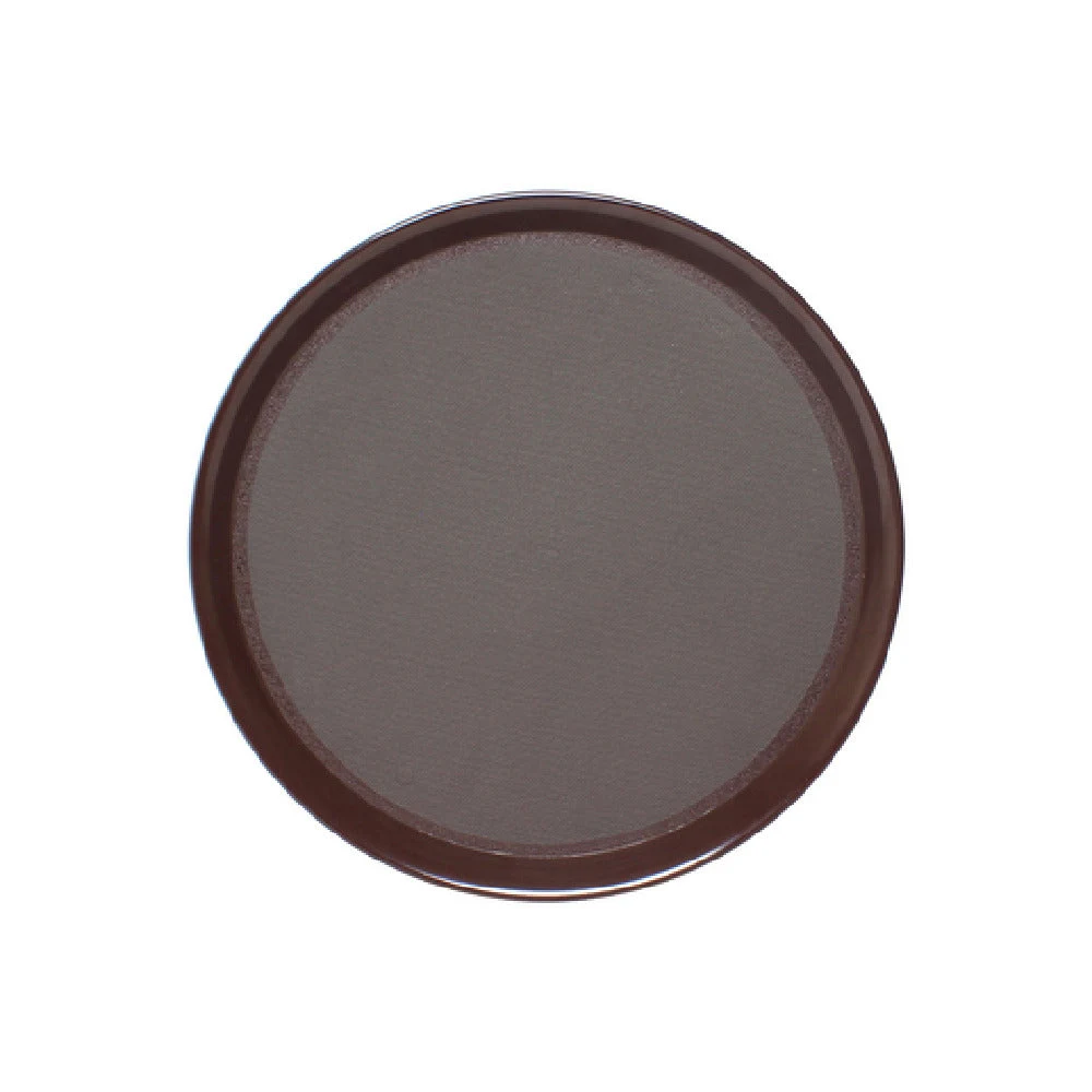 Thunder Group PLRT012 12 Inch Slip Resistant Serving Tray Brown ABS Plastic