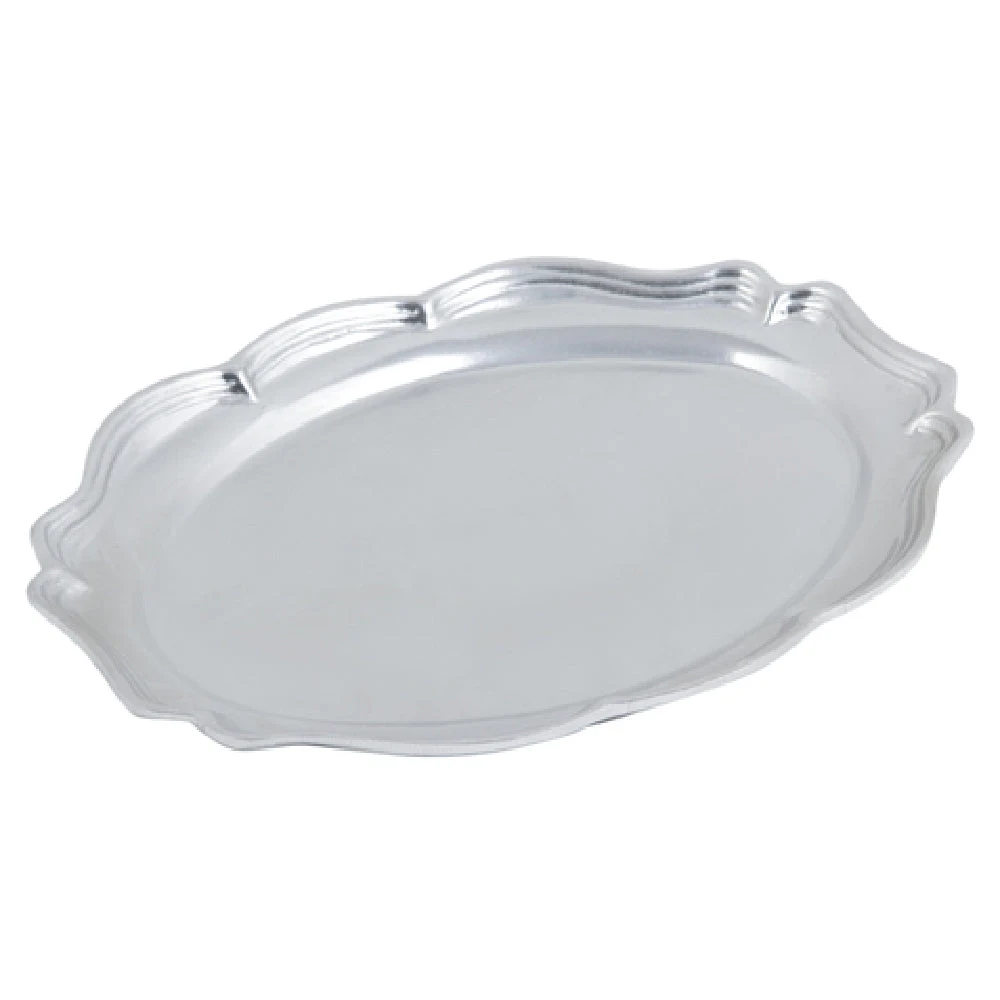 Bon Chef 2024 10 Inch Oval Platter Aluminum with Pewter-Glo Finish