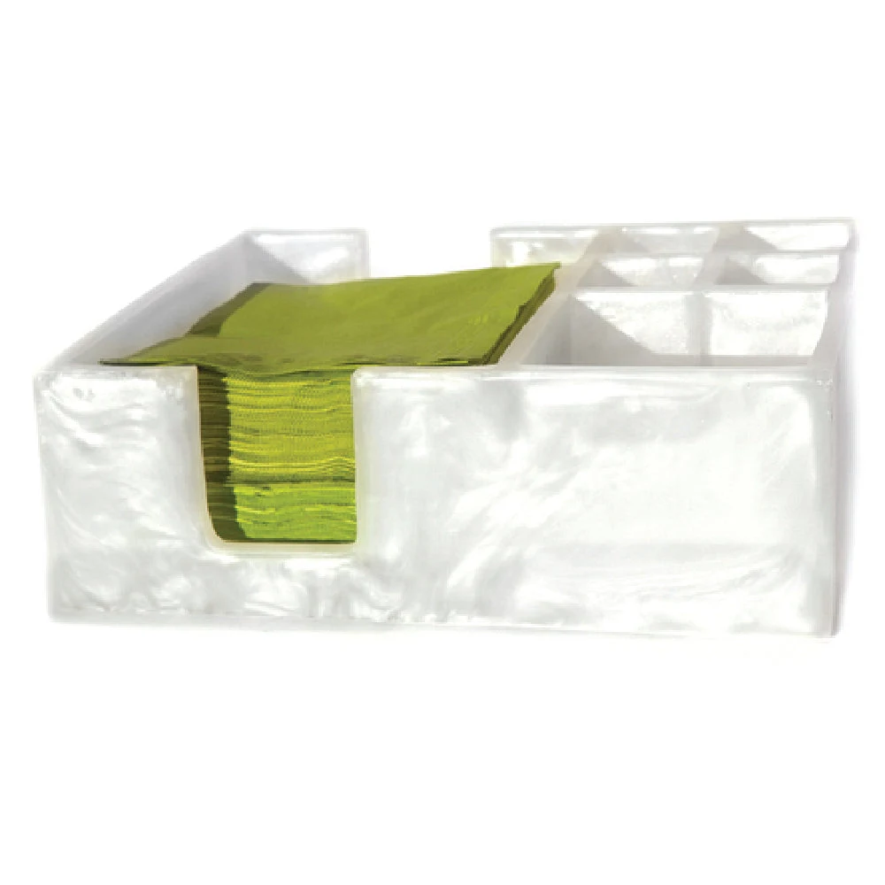 Steelite KMK1015SH 10-1/4 Inch Rectangular Bar Napkin Holder Resin Smooth