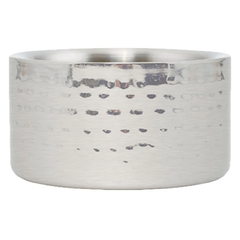 Winco DWCC-5H 4-5/8 Inch Diameter Round Wine Coaster Double Wall Stainless Steel Hammered