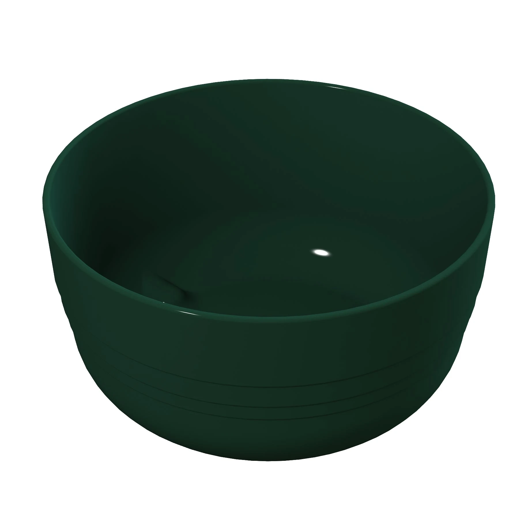 Tablecraft CW3170HGN 3-1/2 Quart Round Fruit Bowl Cold Holding Aluminum Hunter Green