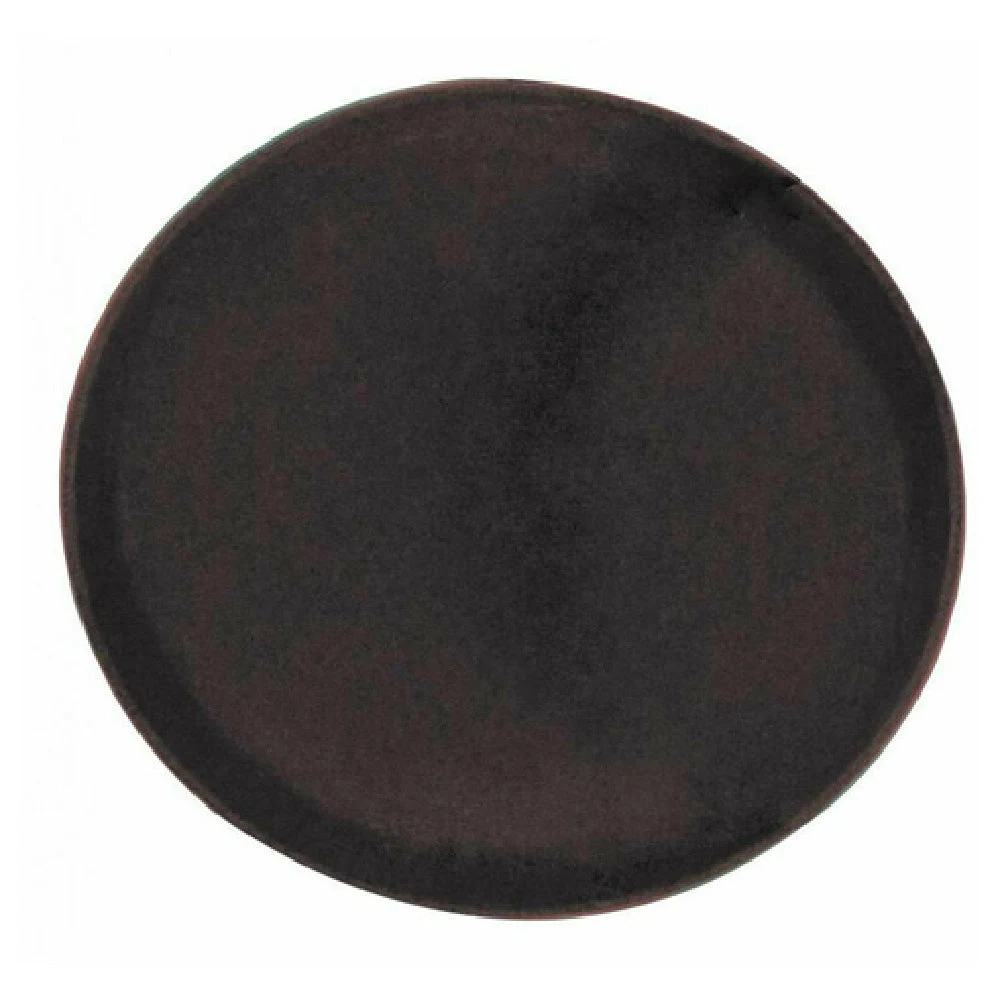 Omcan 80110 14 Inch Diameter Round Serving Tray Non-Slip Brown Plastic