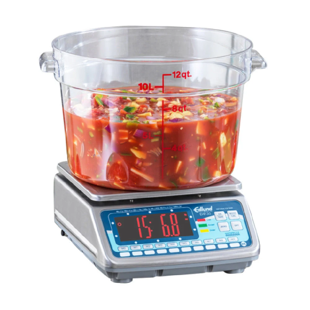 Edlund EHP-30 30 lb x 0.1 oz Electronic Portion Scale with Handle Stainless Steel