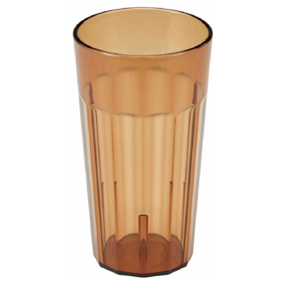 Cambro NT16153 16.4 Oz Fluted Tumbler Impact Resistant Amber Plastic