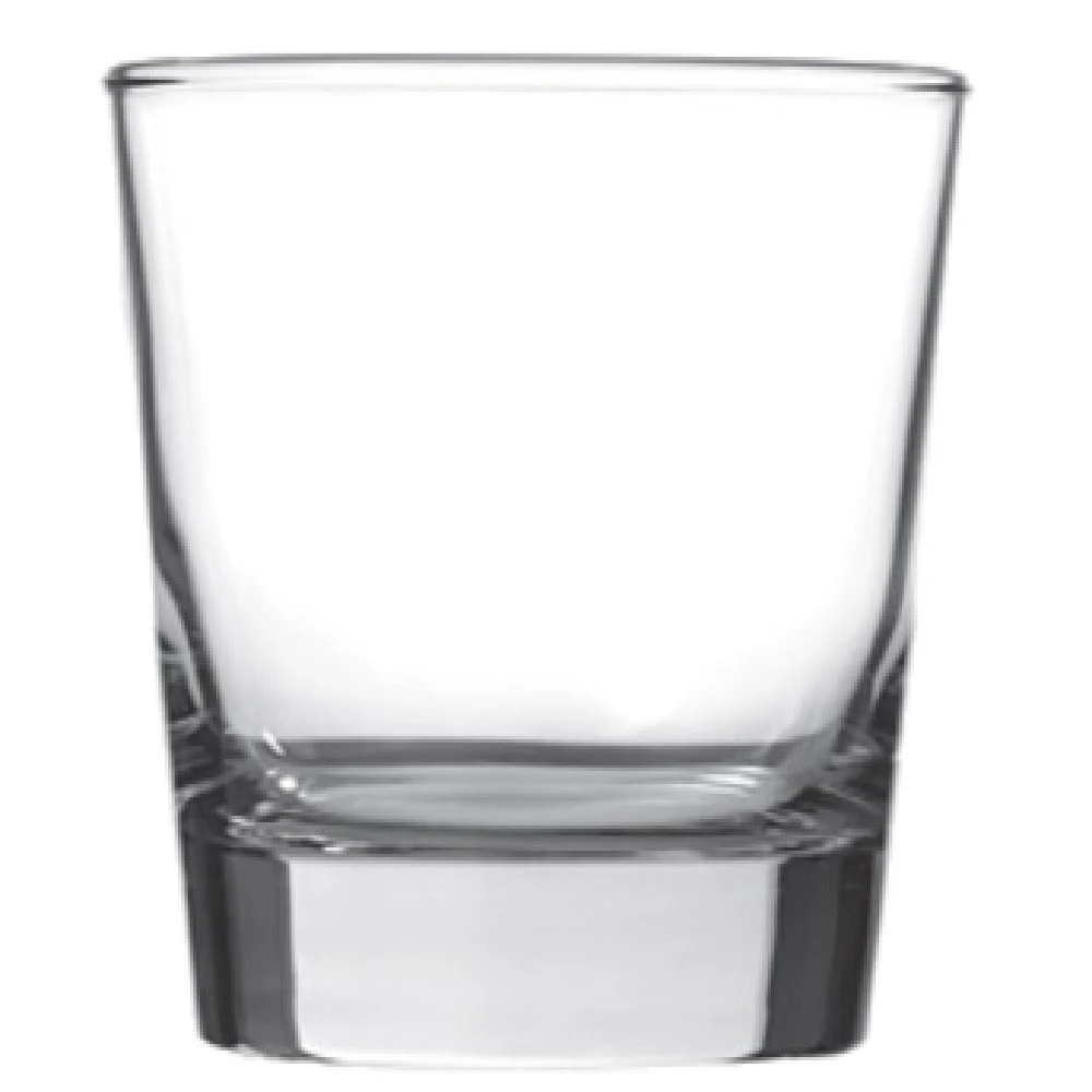 Anchor Hocking 10406 10 Oz Rim Tempered Rocks Glass Clear 3-1/4 Inch