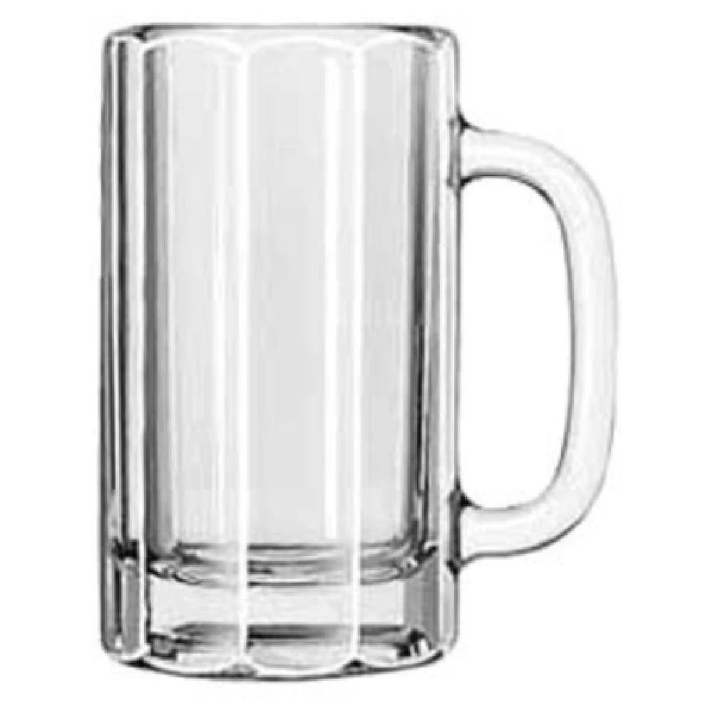 Libbey 5020 16 Oz Mug Clear Glass Paneled <12> Packs/Bundles/Cases