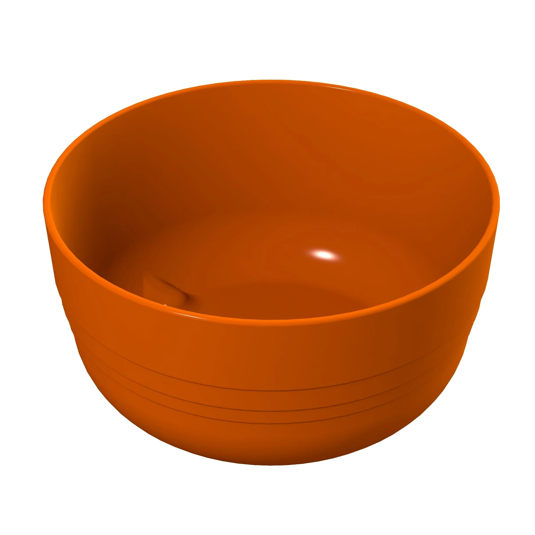 Tablecraft CW3170X 3-1/2 Qt Fruit Bowl Cold Holding Round Aluminum Orange Finish