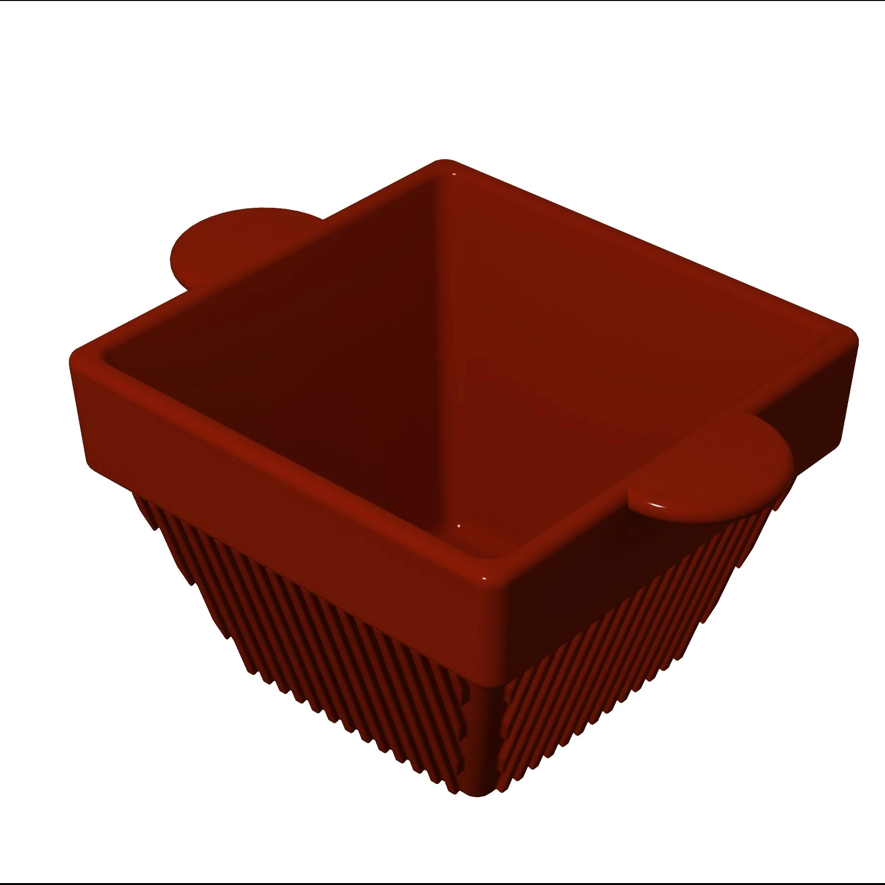 Tablecraft CW1460R 1-1/2 Qt Condiment Bowl Square Cold Holding Red Aluminum