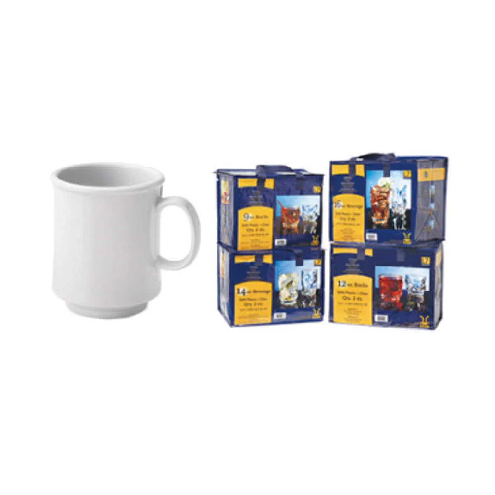 GET Enterprises SP-TM-1308-W 8 Oz Mug Shatter-resistant Dishwasher Safe White