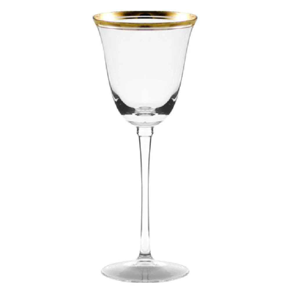 Ten Strawberry Street WINSR-WW-GLD Optic White Wine 6 Oz. Dishwasher Safe