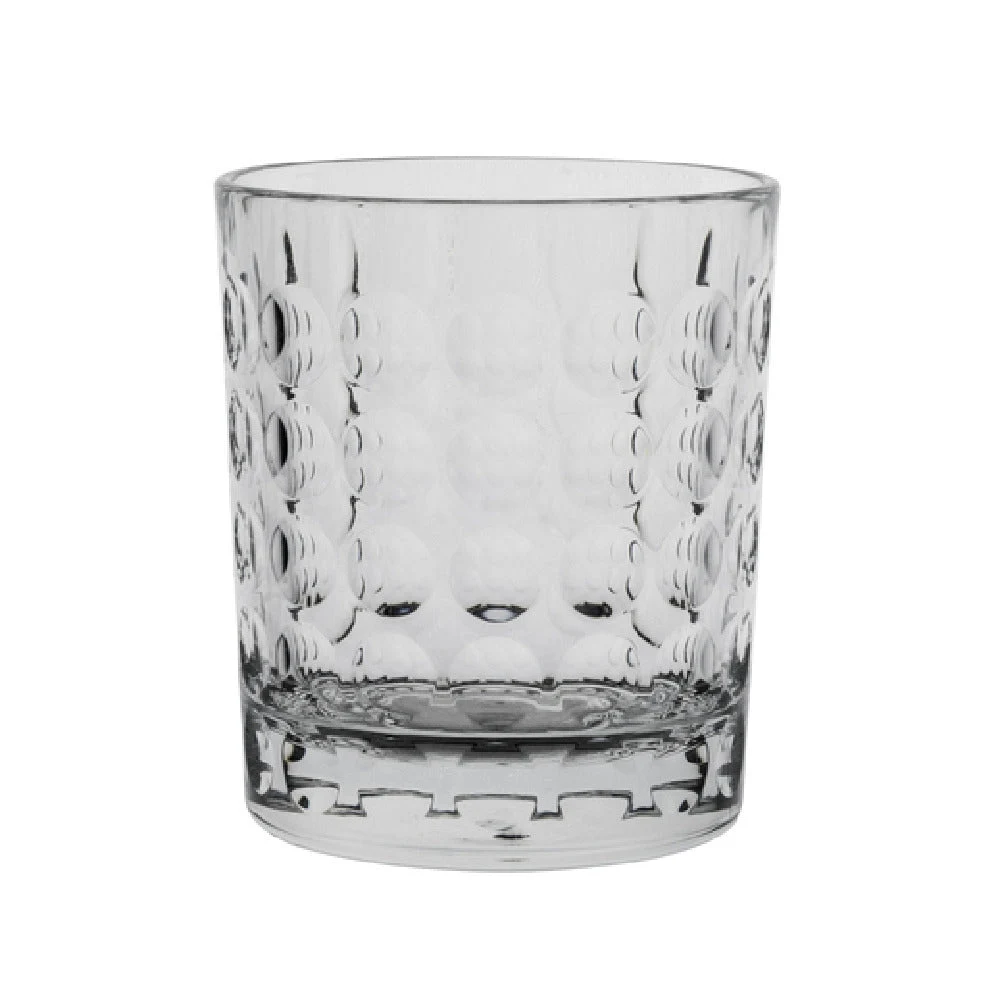 Steelite 7030DR049 10.0 Oz Clear Cut Tumbler Polycarbonate with Carve Pattern