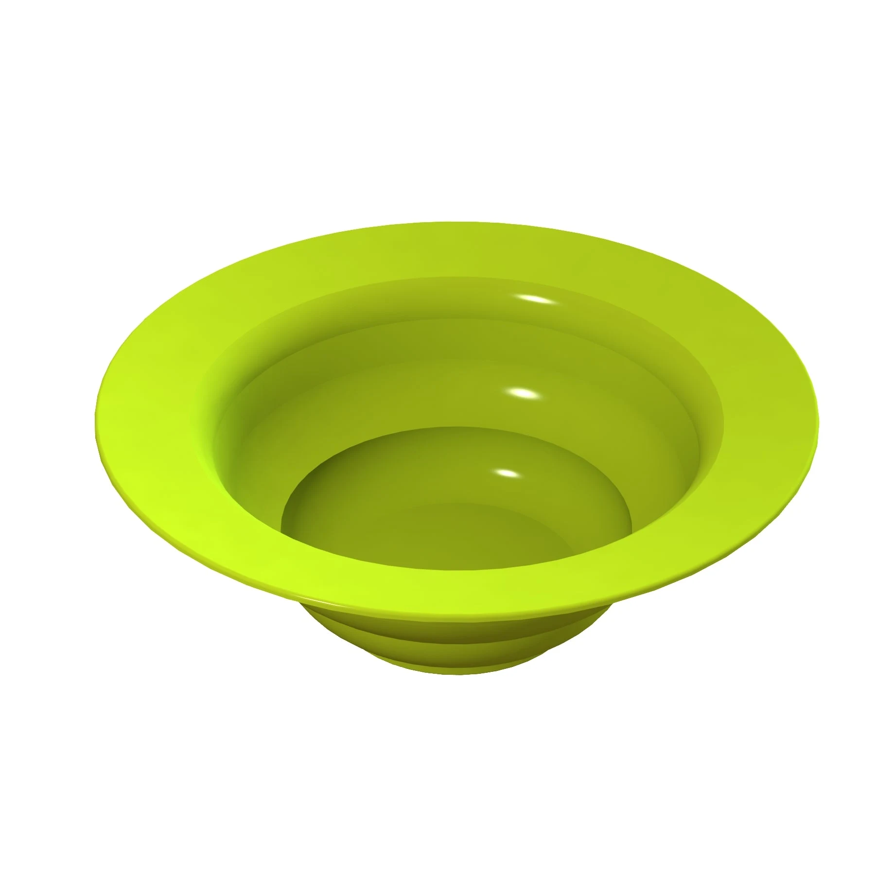 Tablecraft CW3100LG 7-1/2 Qt. Round Salad Bowl Cold Holding Lime Green Aluminum