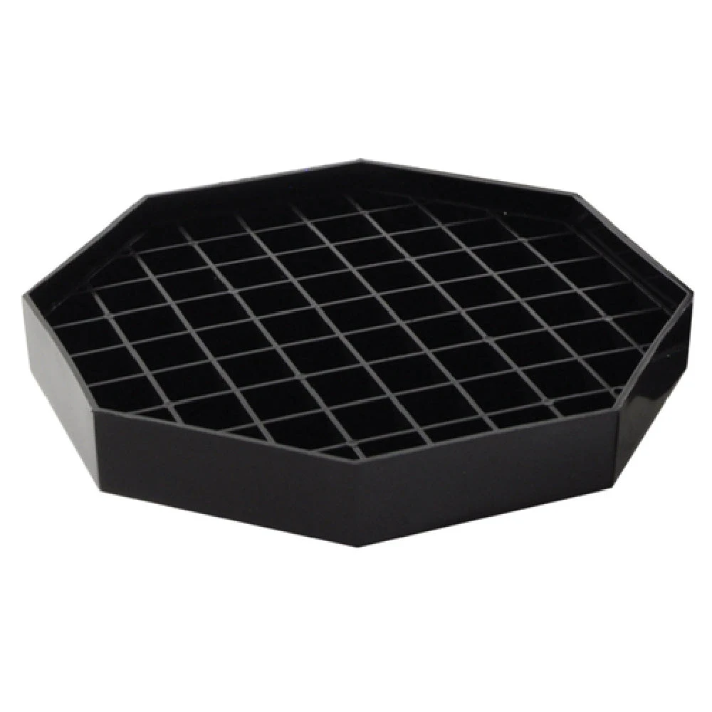 Thunder Group ALDT060 5-1/3 Inch Octagonal Drip Tray Plastic Black 4 Packs
