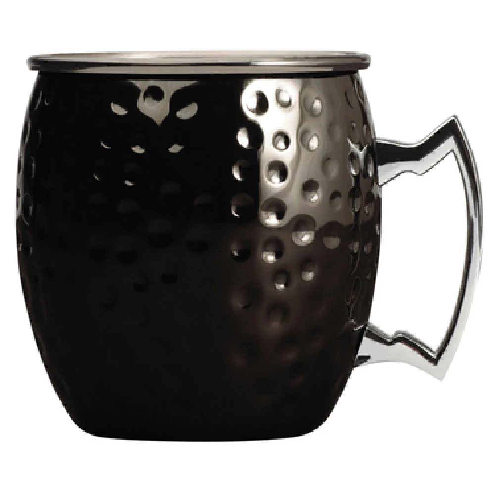 Arc Cardinal FK493 16 Oz Black Hammered Mug Metal Stainless Steel