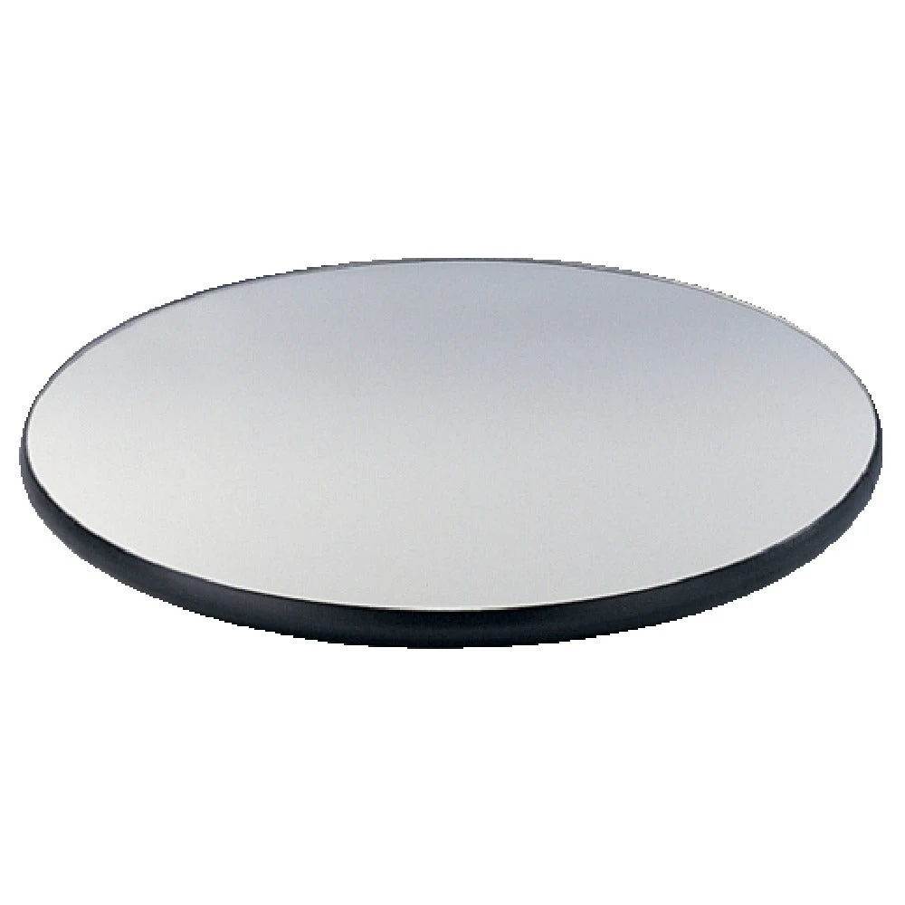 JB Prince R174 28 28 Inch Round Tray Mirror Glass Black Vinyl Edge