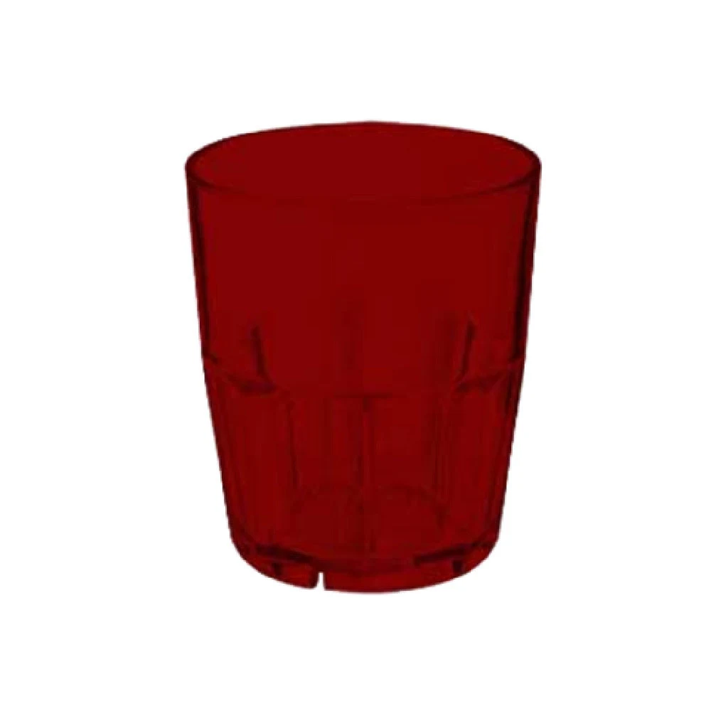 GET Enterprises 9912-1-R 12 Oz Bahama Double Rock Tumbler Red BPA Free Plastic