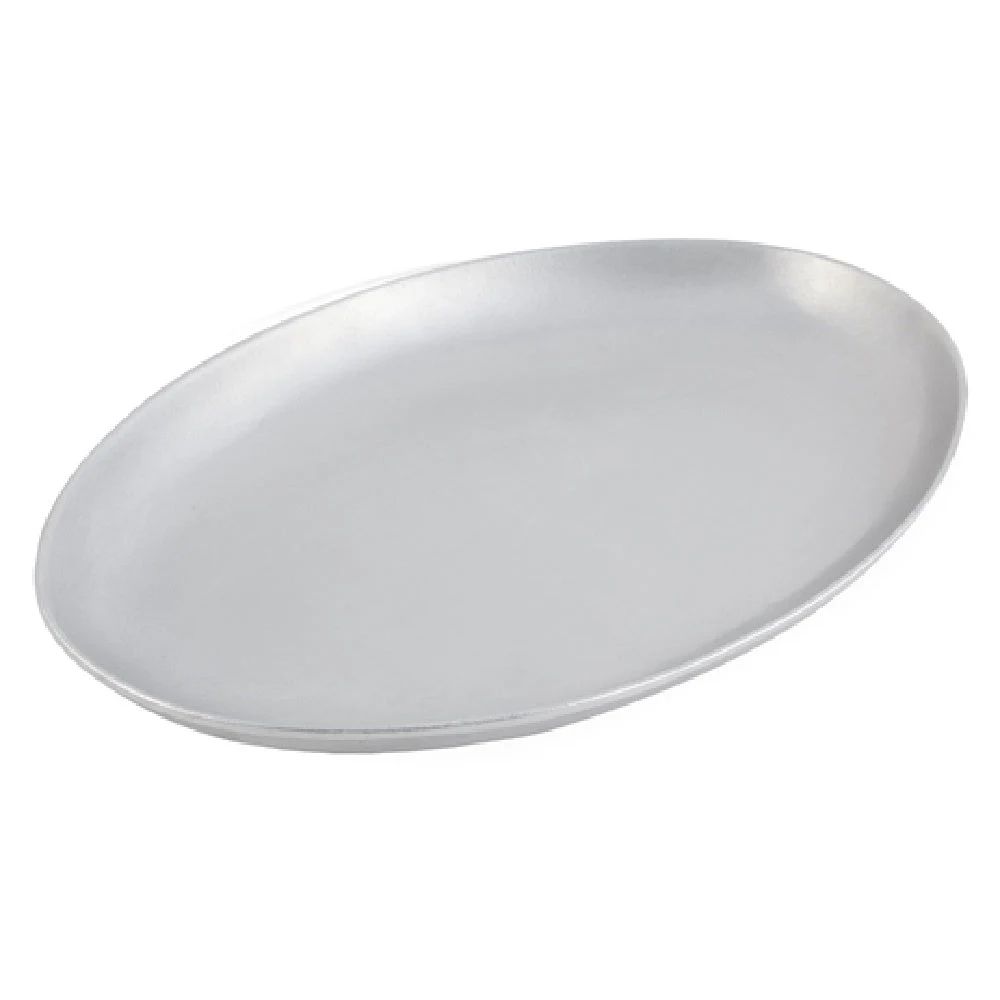 Bon Chef 2026 12-1/4 Inch Serving Platter Aluminum Pewter-Glo Oval