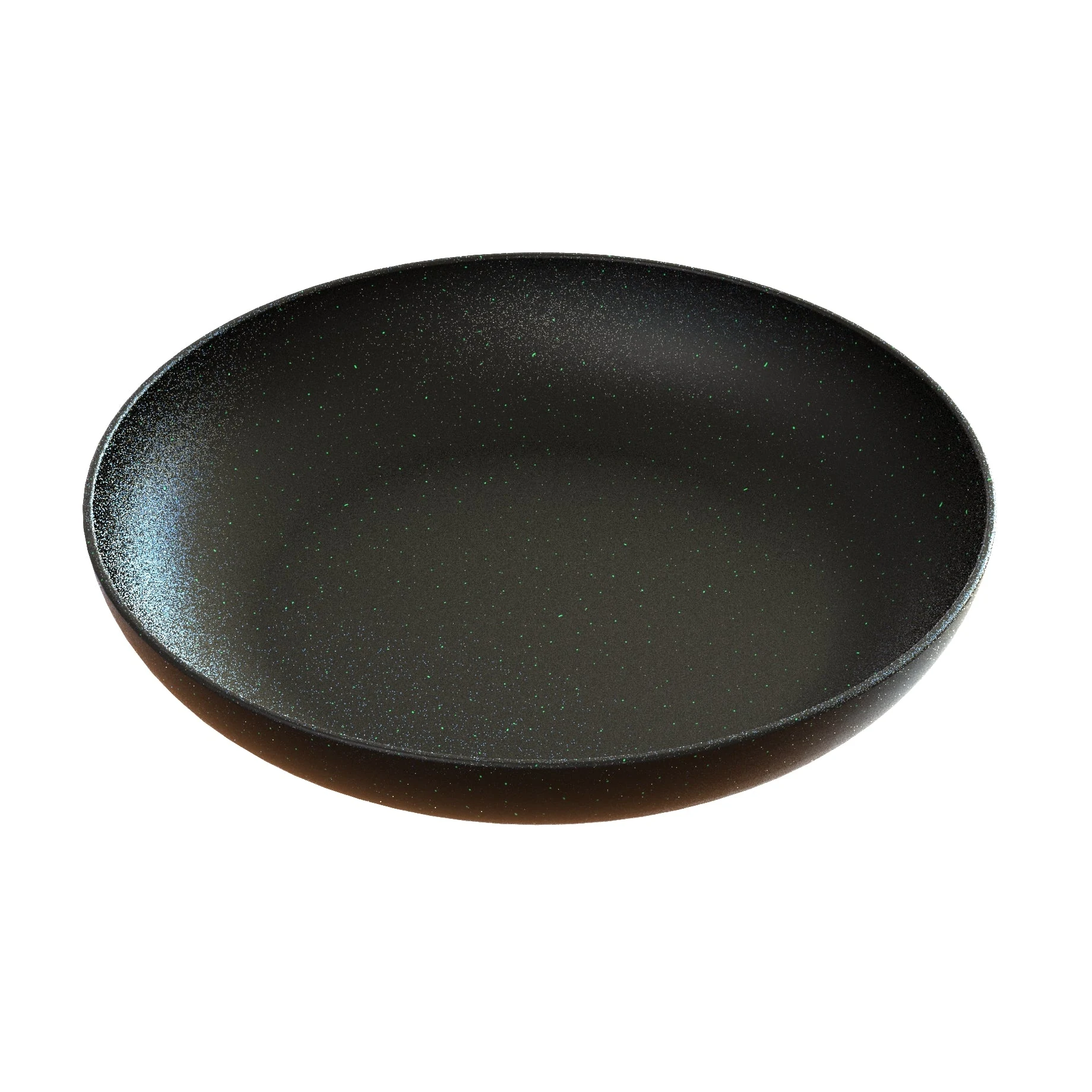 Tablecraft CW3160BKGS 5-1/2 Quart Cast Aluminum Round Pasta Bowl Black Green Speckle