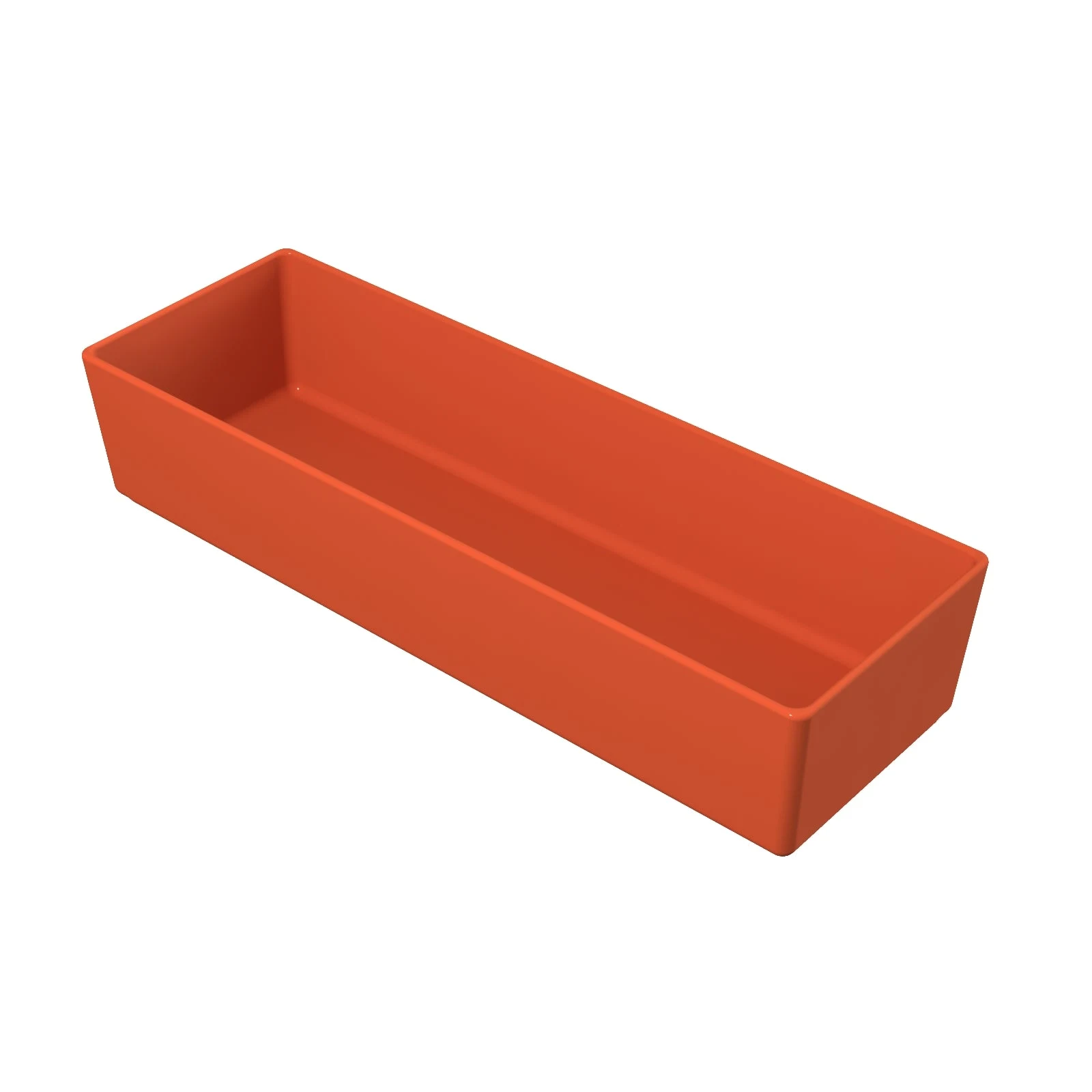 Tablecraft CW4008SNX 3-1/4 Qt Rectangular Bowl Cast Aluminum Cold Holding Sunset Orange
