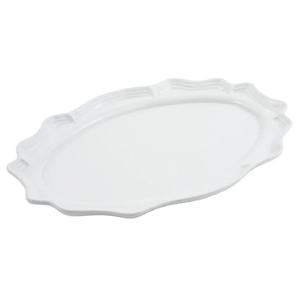 Bon Chef 2021BLKSPKLD 8 Inch Oval Platter Sandstone Black Speckled Aluminum
