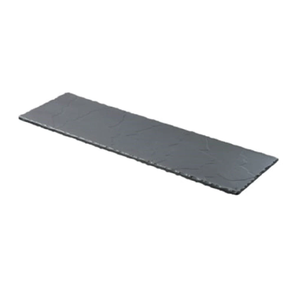 Revol 644986 21-1/4 Inch Rectangular Tray Porcelain Black Matte Slate