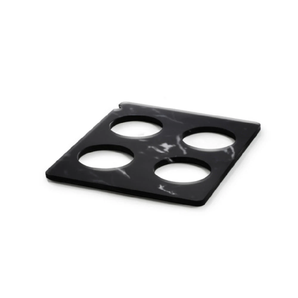 Revol 660479 12 Inch Tray GN 1/2 Rectangular for 4 Bottles Carafes Resin Black