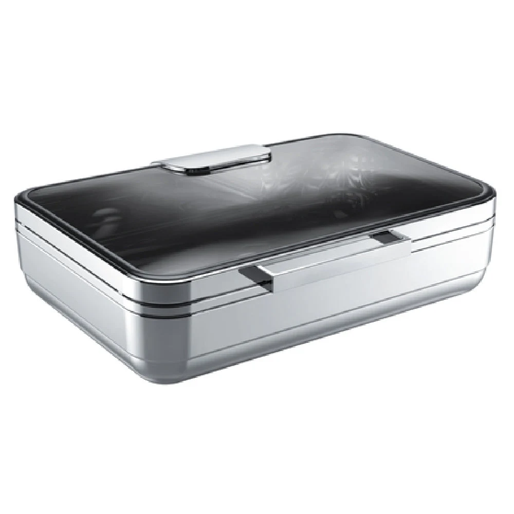 BauscherHepp 55.0129.6040 22 Inch induction chafing dish with glass lid stainless steel
