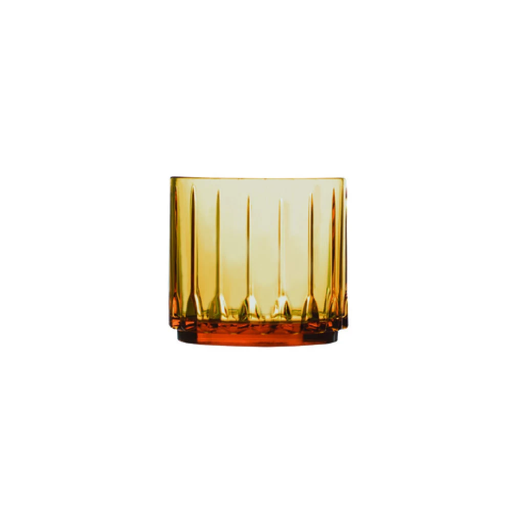 Hospitality Brands HUF265AM-012 10.5 Oz Old Fashioned Drinkware Amber Polycarbonate