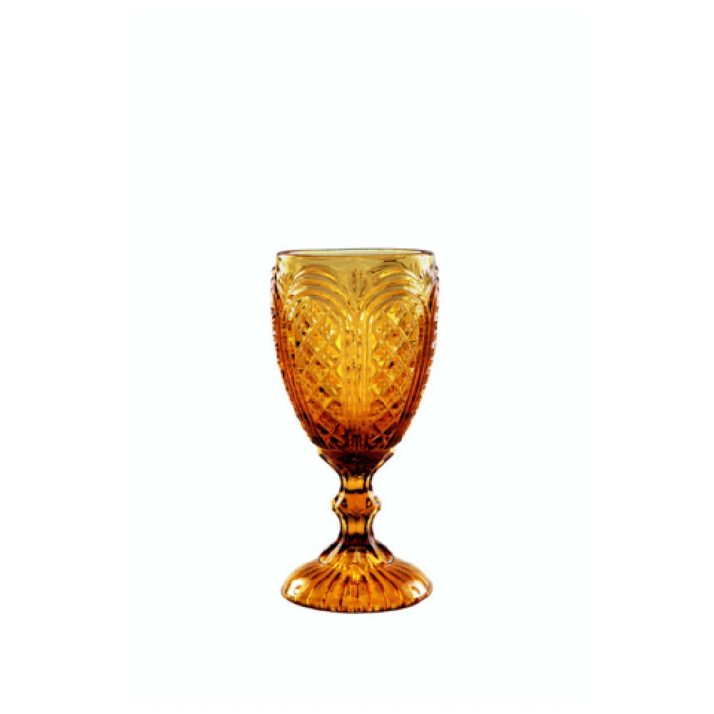 Fortessa RRPG.CARAMB.03 11 Oz Amber Goblet Glass - 24 Packs
