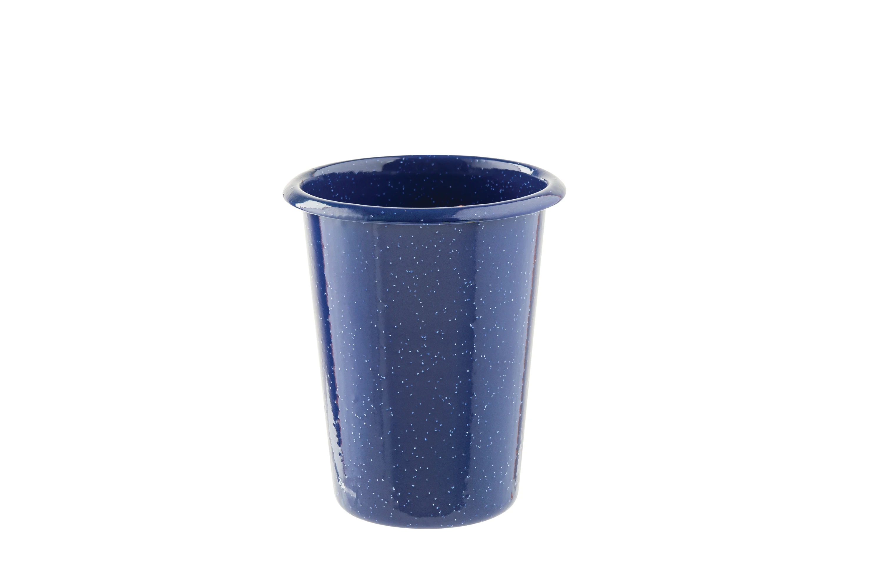 Tablecraft 10157 16 Oz Tumbler Blue with White Speckle Vitreous Porcelain