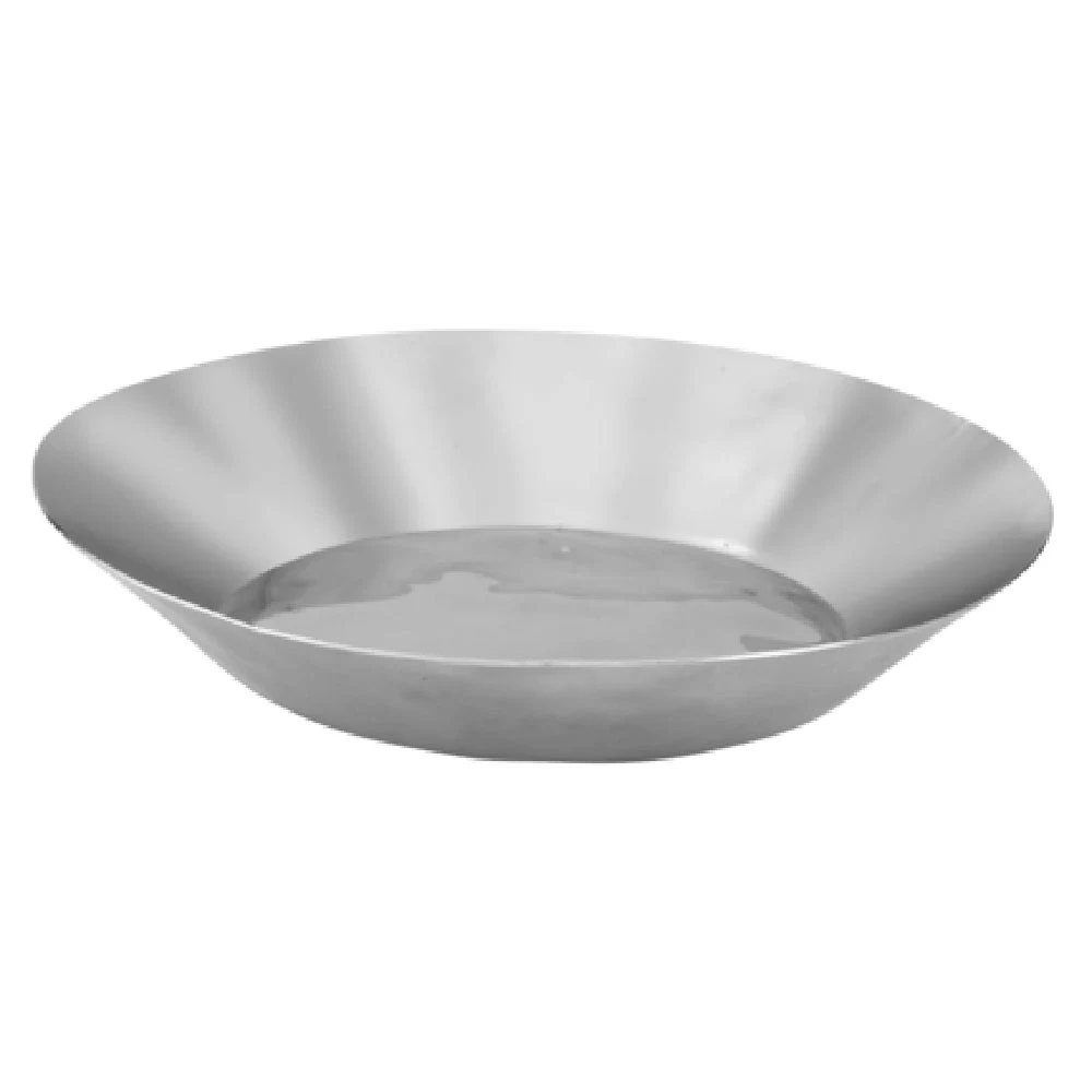 Winco HPR-9 9-5/8 Inch Round Serving Display Tray Hammered Stainless Steel Mirror Finish