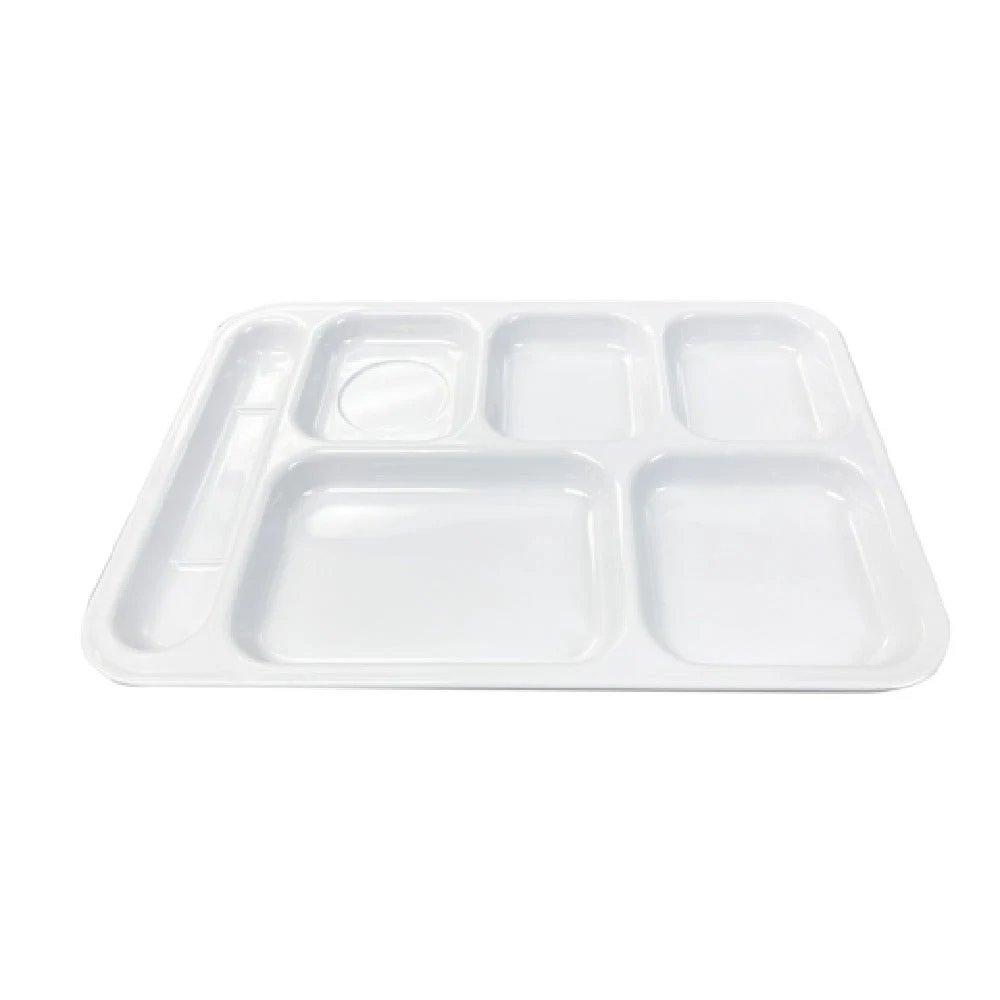 Thunder Group ML801W 14-1/2 Inch Tray White Melamine Left Hand Six Compartment