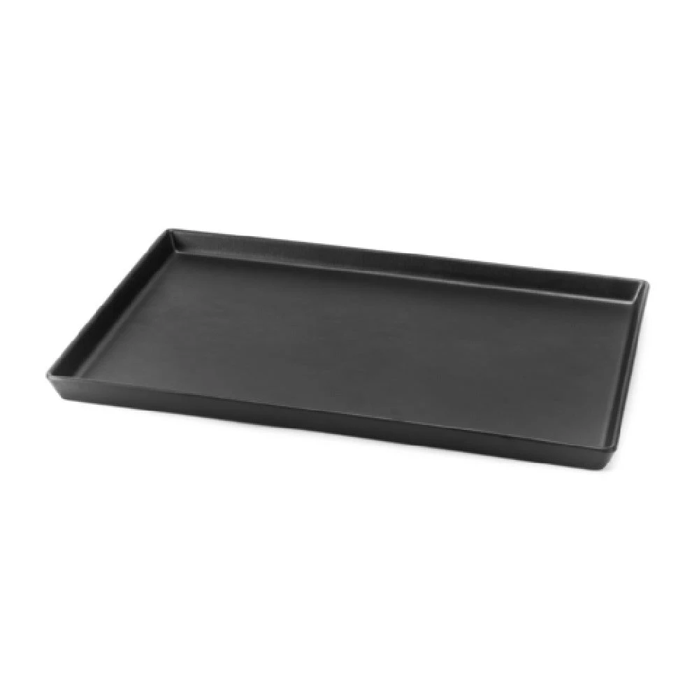 Steelite DFTRC1812LT010 18 Inch Tray Rectangular Linen Black Melamine