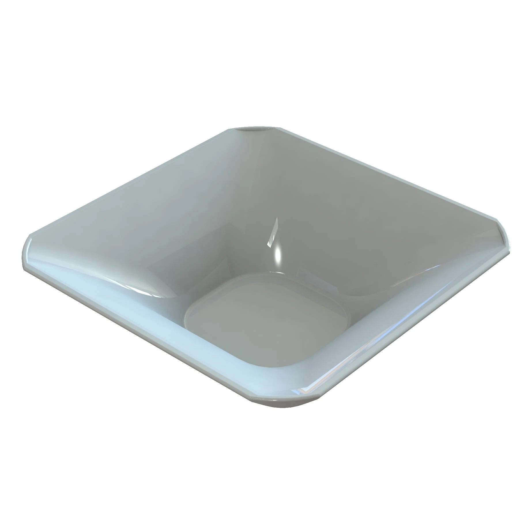 Tablecraft CW3510GY 4 Qt Cold Holding Bowl Square Aluminum Dish Grey Finish