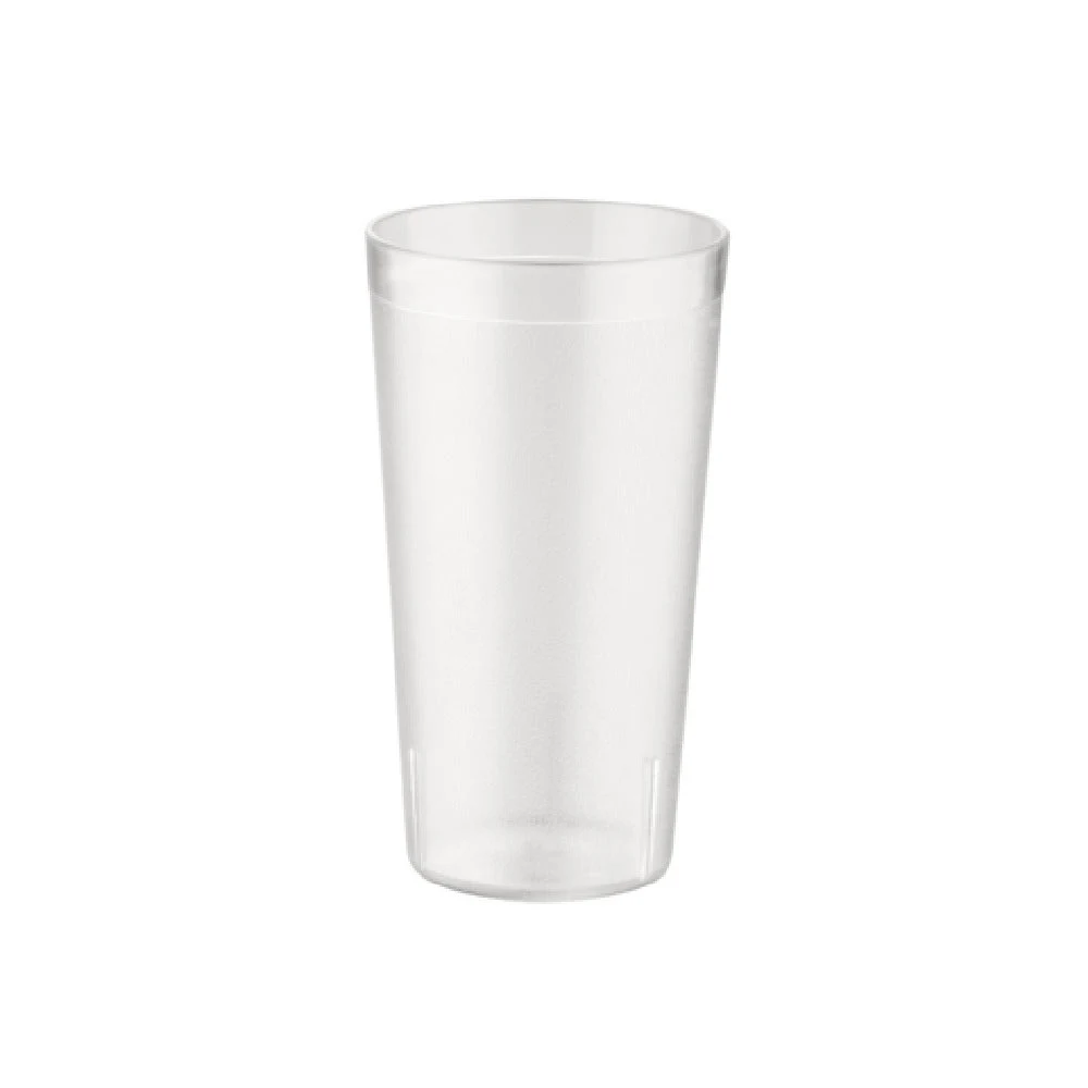 CAC China BVPT-12CL 12 Oz Pebbled Stackable Plastic Tumbler Clear