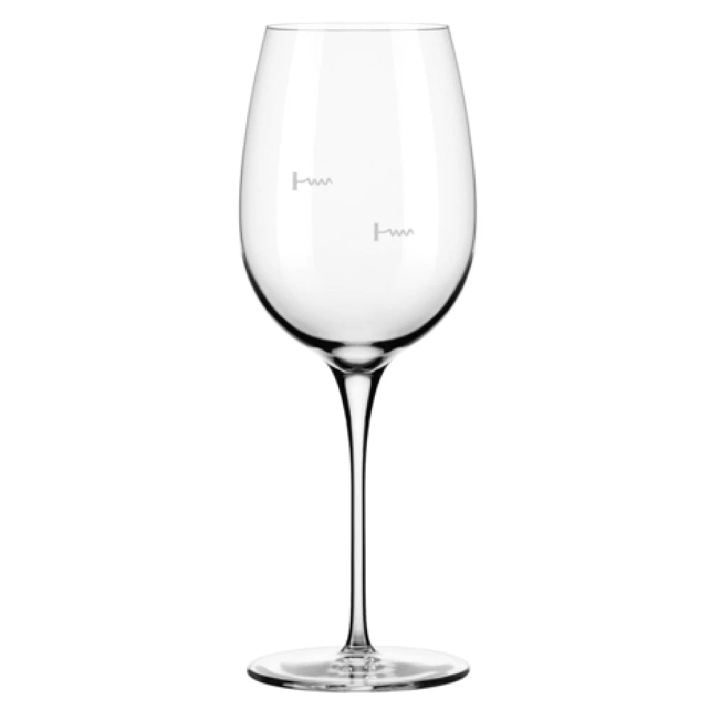 Libbey 9123/U223A 16 Oz Wine Glass with Corkscrew Markings to Control Pours
