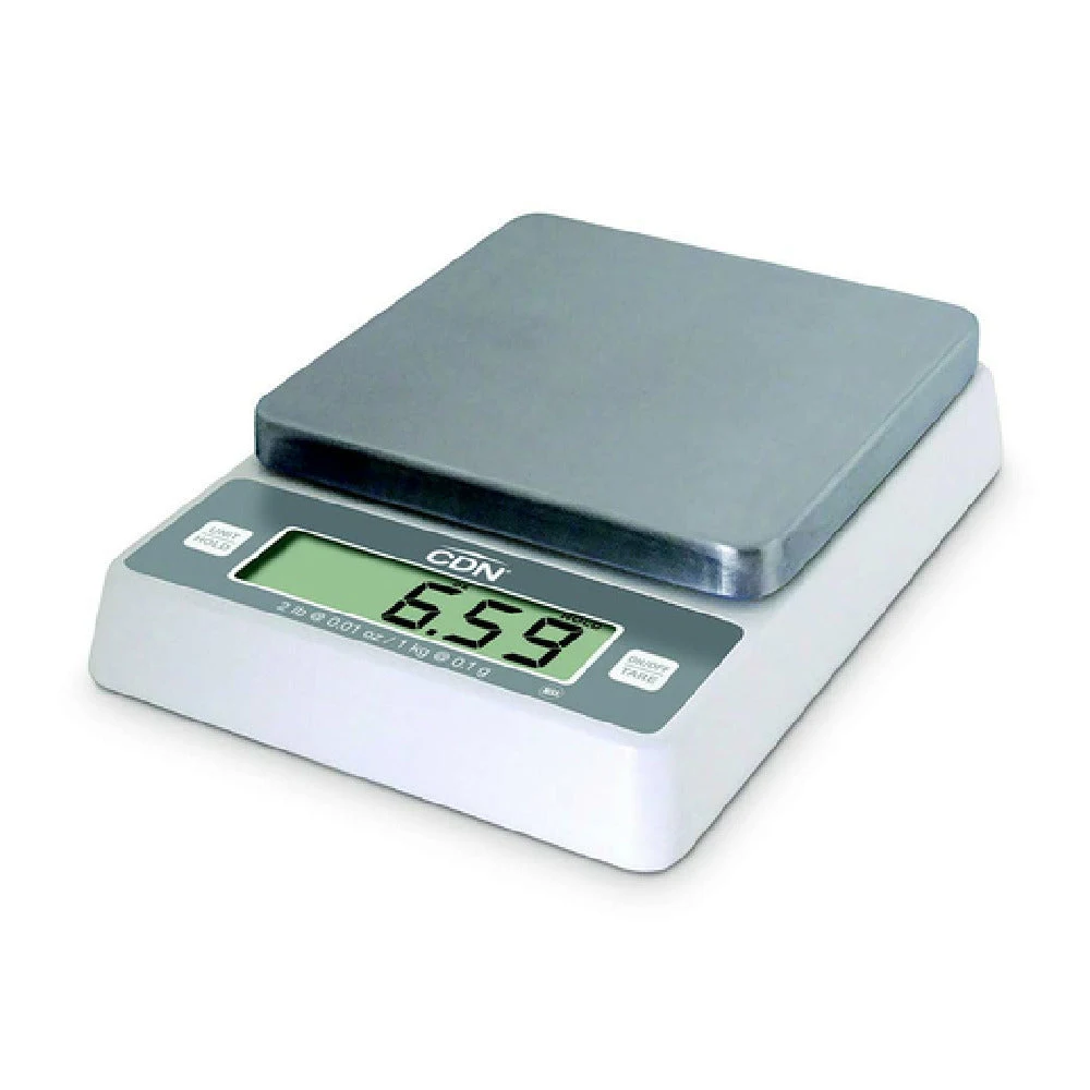 CDN SD0204 5 Inch Square Digital Precision Scale Stainless Steel Platform with Tare Function