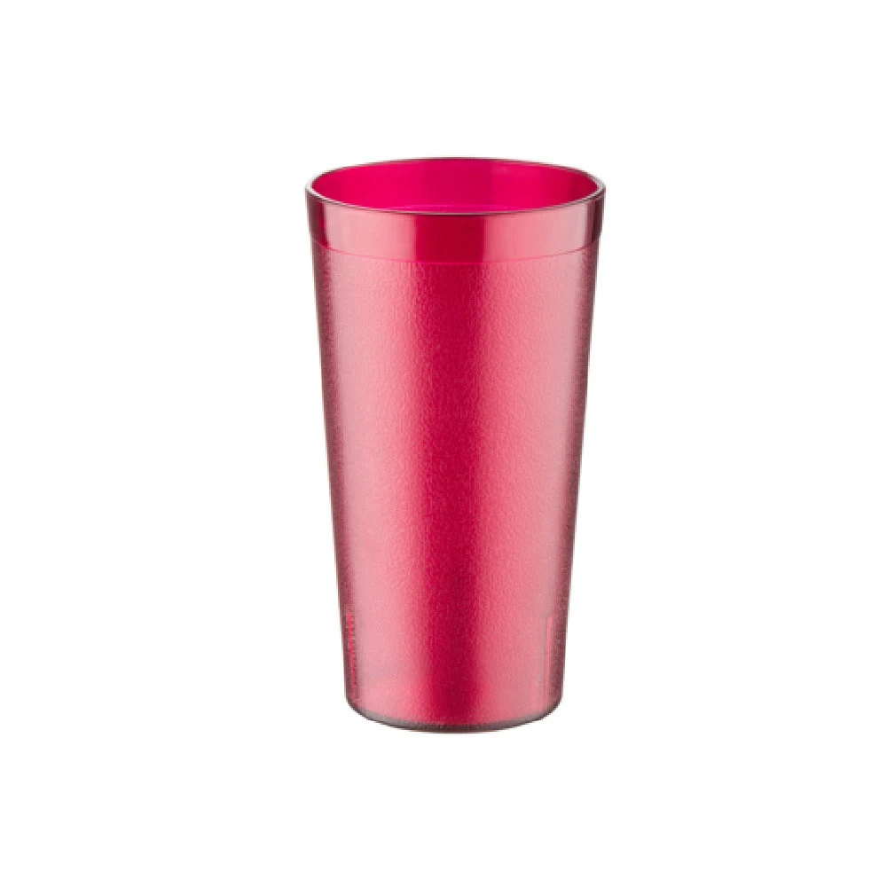 CAC China BVPT-16RD 16 Oz Pebbled Tumbler Red BPA Free and Dishwasher Safe