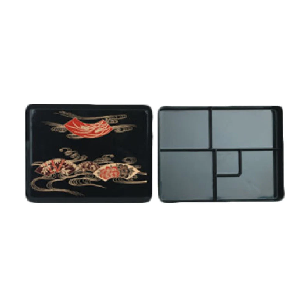 Thunder Group JPRB002 10 Inch Bento Sushi Box with Cover Five Compartment