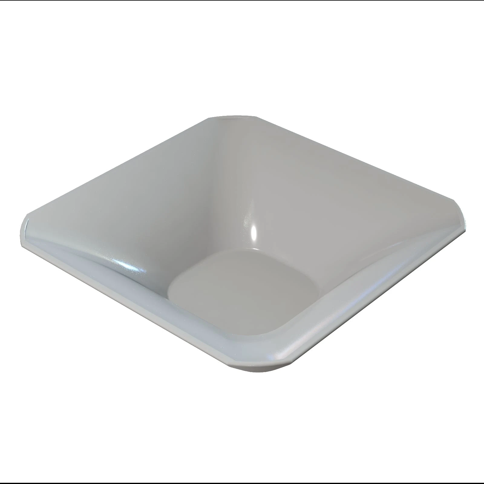 Tablecraft CW3510N 4 Quart Square Bowl with Cold Holding Only Cast Aluminum