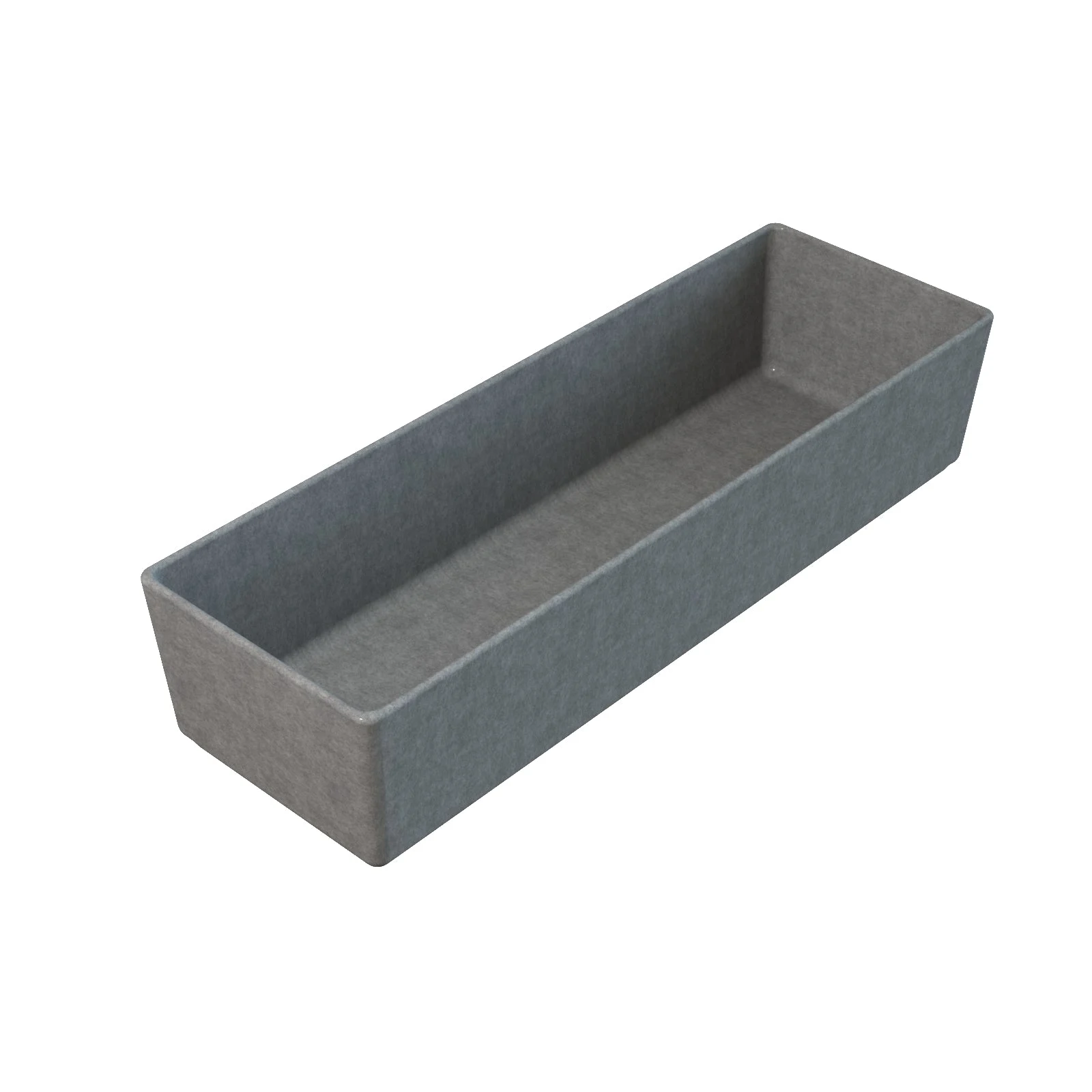 Tablecraft CW4020GR 2-3/8 Qt Aluminum Rectangular Bowl Cold Holding Granite Finish