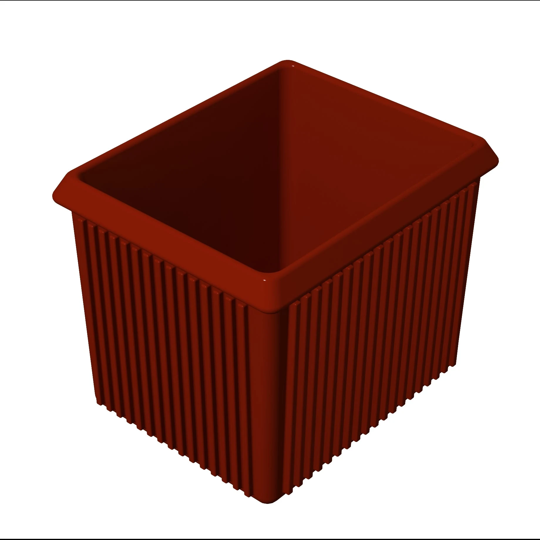 Tablecraft CW1520R 1-3/8 Qt. Salad Crock Red Duracoat Aluminum Bowl