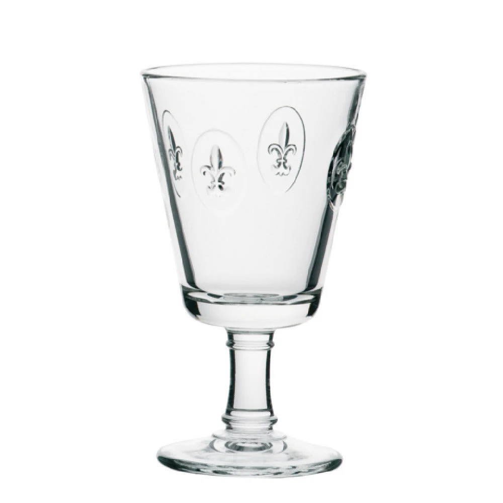 La Rochere North America 615801 8oz Stemmed Clear Fleur De Lis Wine Glass